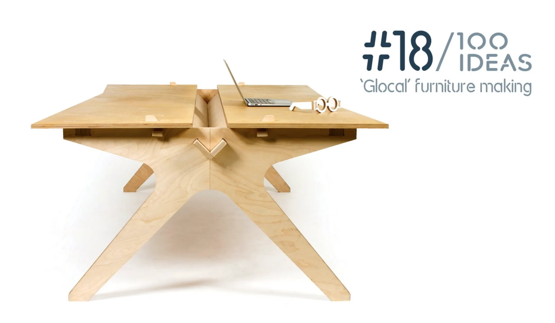 Idea #18 - a plywood desk - showing glocal furniture making