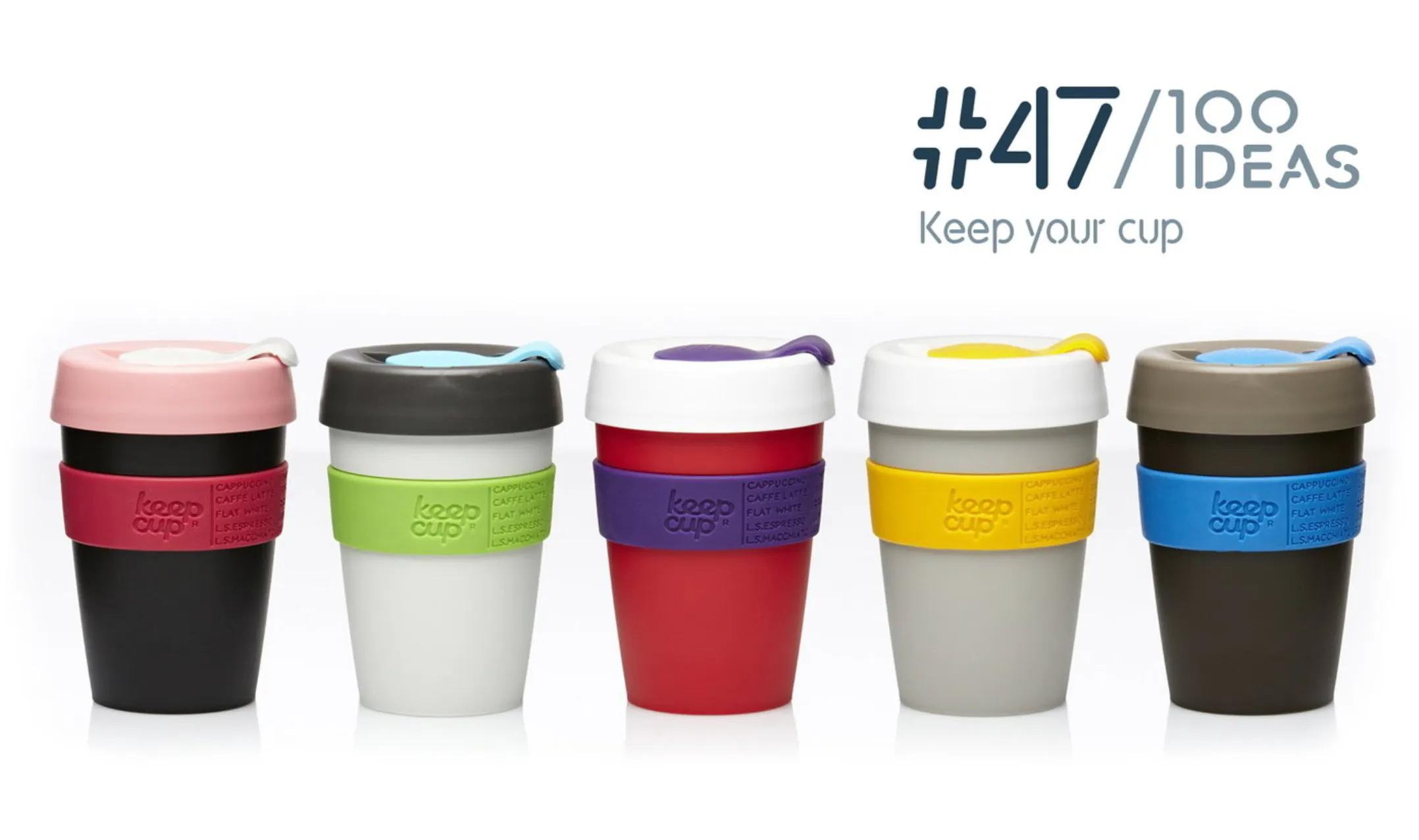 Idea #47 - quality resusable coffee cups